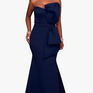 Strapless Evening Cocktail Long Dress - Medium